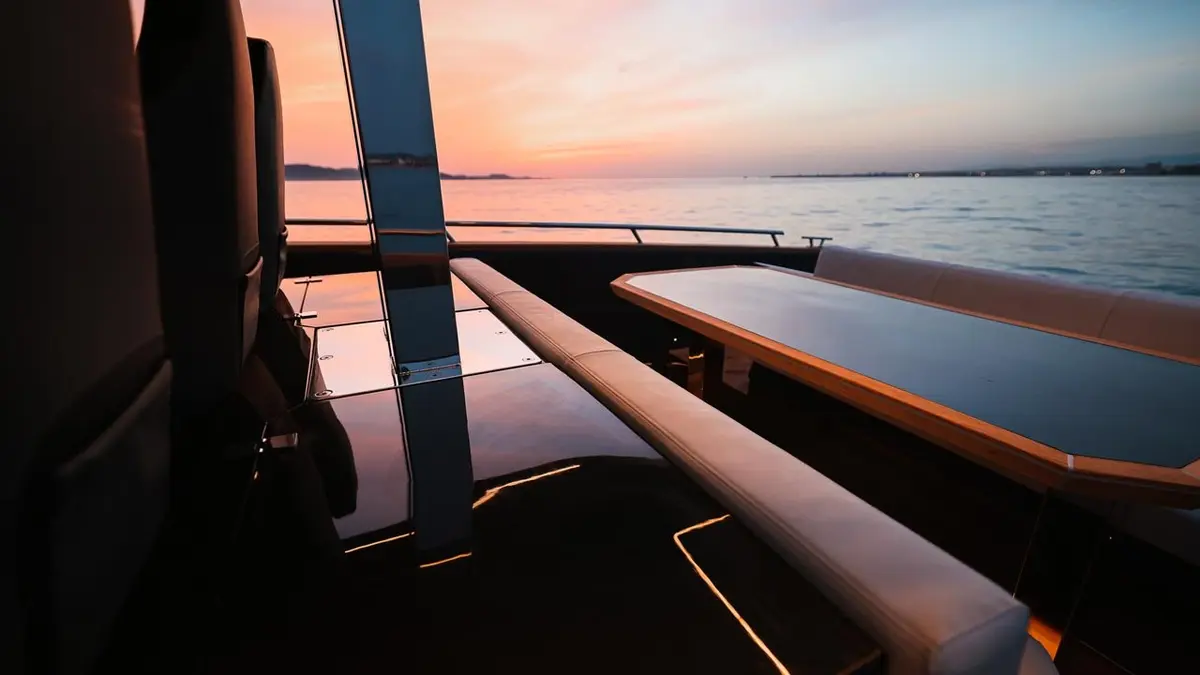 Forza 37, flybridge — Sardinia Yacht Hire, Sardinia. Speed and shallow water for a nine-guest day out