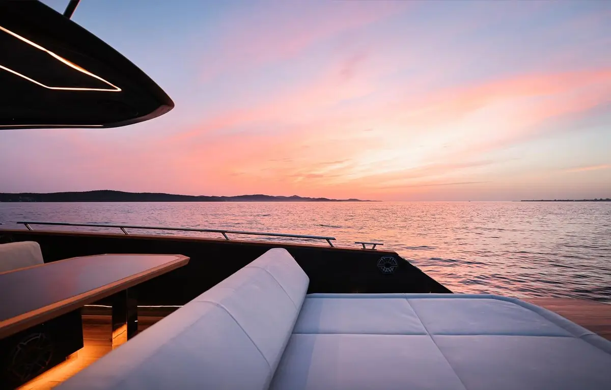 Forza 37, exterior — Sardinia Yacht Hire, Sardinia. Speed and shallow water for a nine-guest day out