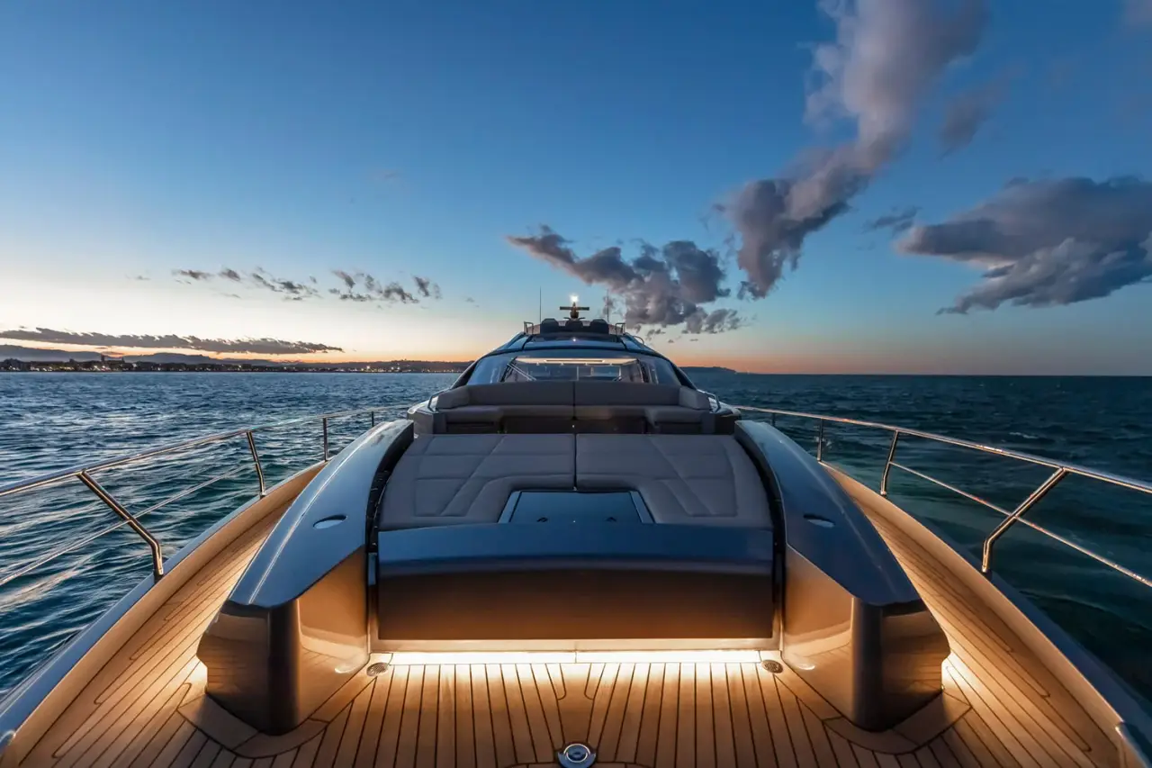 Pershing 8X, Hauptkabine — Sardinia Yacht Hire, Sardinien. Schnelle Linien für Tagestouren an der Costa Smeralda