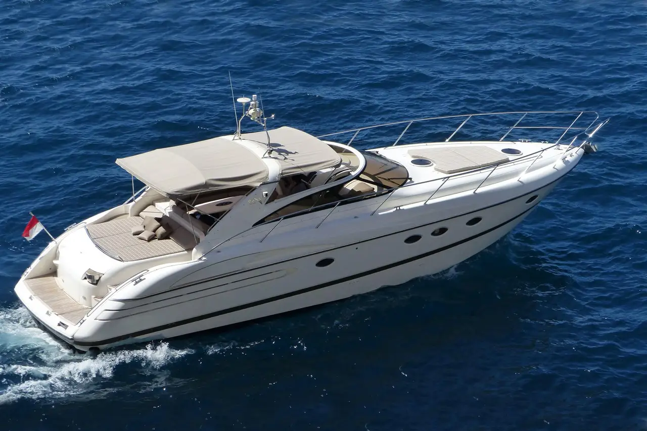 Princess 50, aft deck — Sardinia Yacht Hire, Sardinia. A quick, sheltered day out for ten