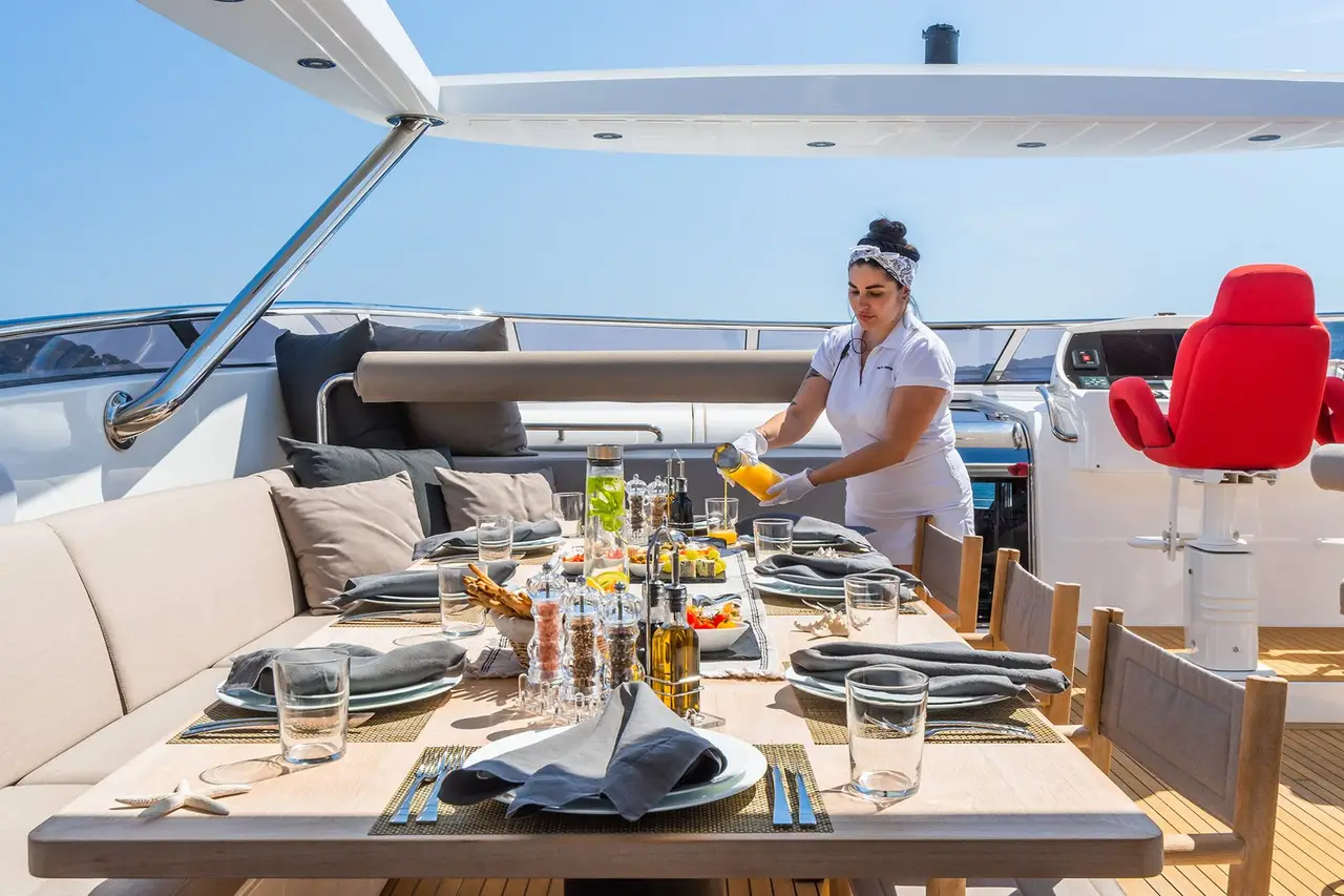 Princess 50, salon — Sardinia Yacht Hire, Sardinia. A quick, sheltered day out for ten