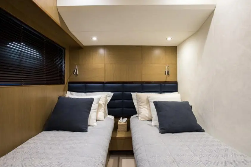 Princess 68 Fly, exterior — Sardinia Yacht Hire, Sardinia. Flybridge comfort for family days along Costa Smeralda
