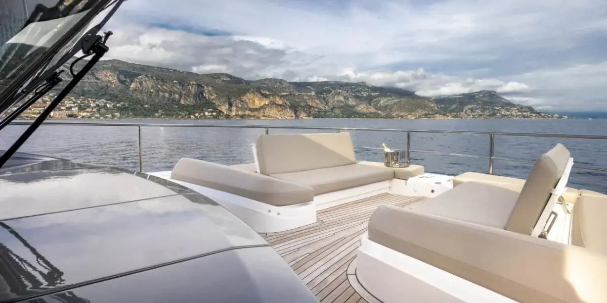 Princess Y80, exterior — Sardinia Yacht Hire, Sardinia. Five cabins and calm coastal range for longer trips
