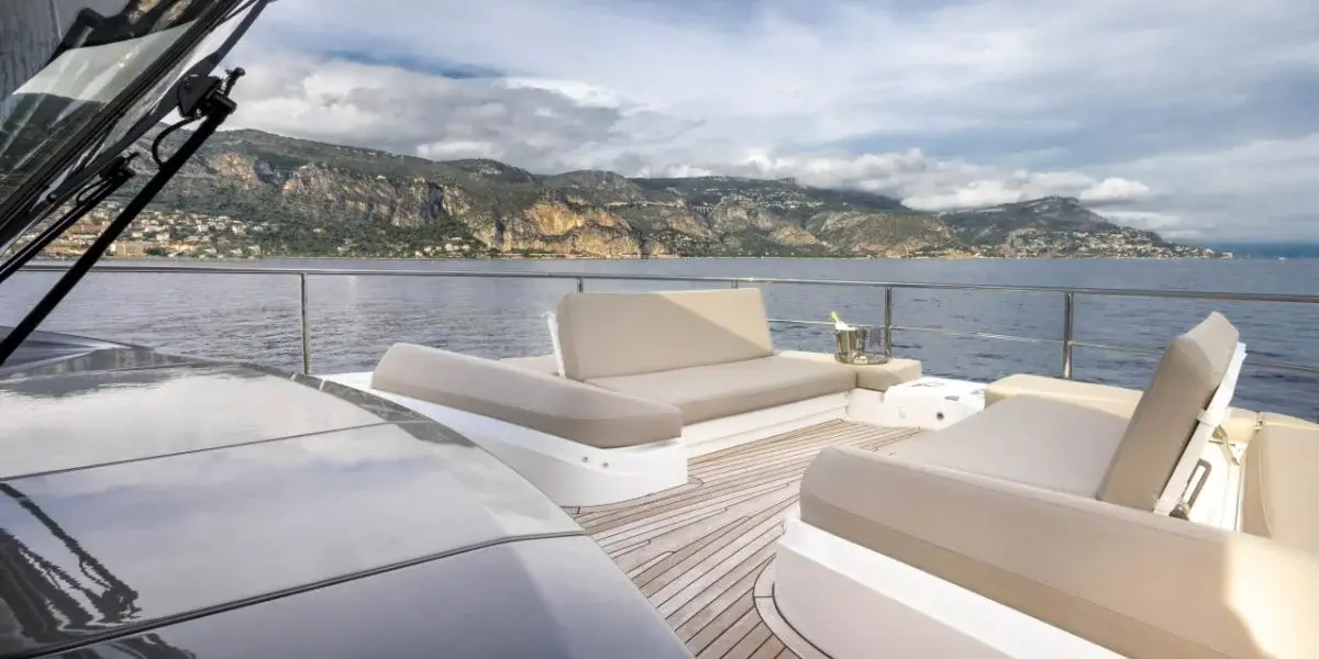 Princess Y80, exterior — Sardinia Yacht Hire, Sardinia. Five cabins and calm coastal range for longer trips