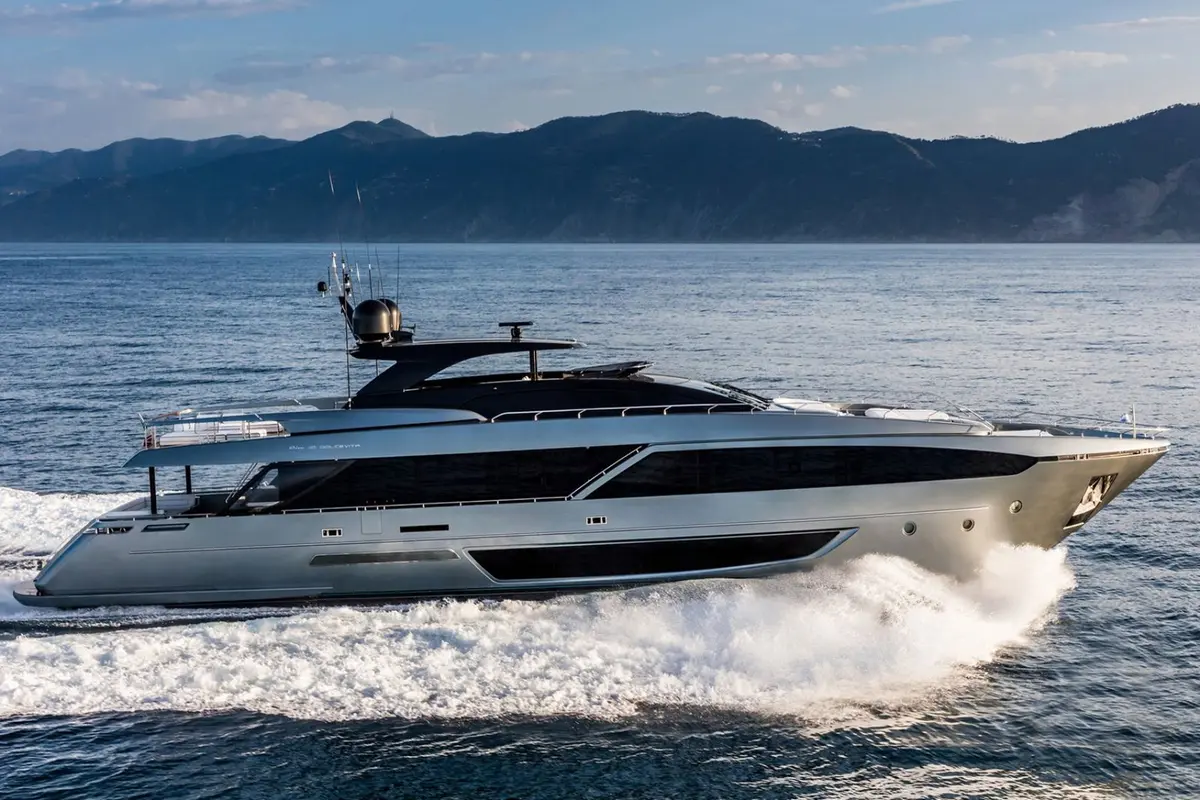 Riva 110 — Sardinia Yacht Hire, Sardinia. Five cabins for slow mornings along Costa Smeralda