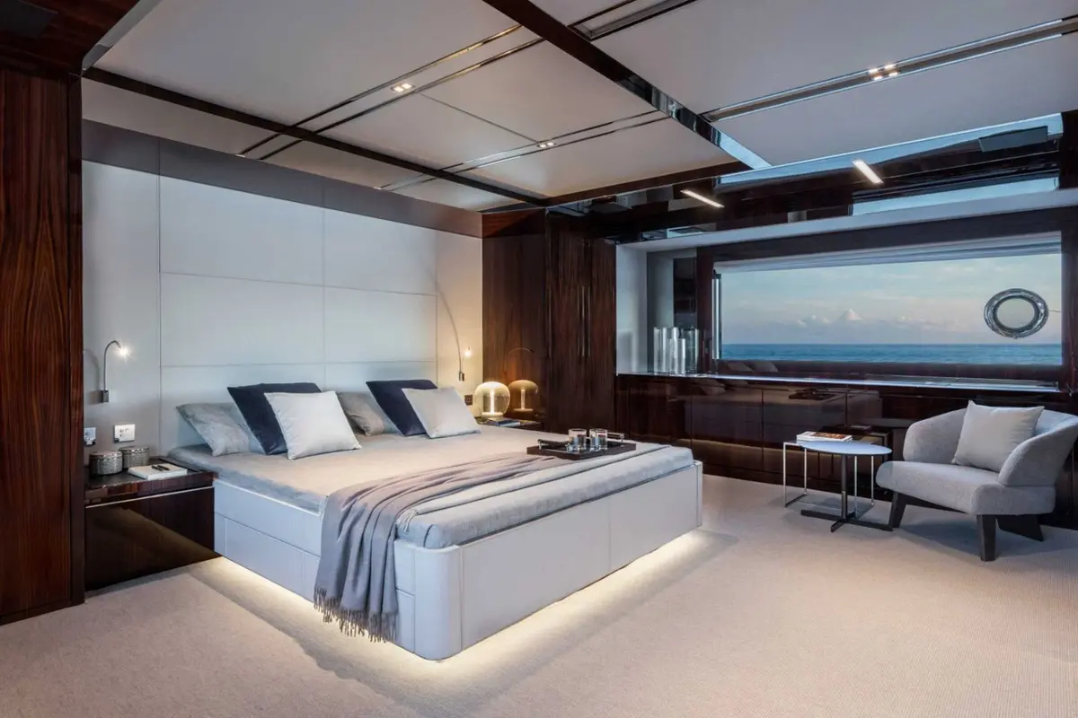Riva 110, exterior — Sardinia Yacht Hire, Sardinia. Five cabins for slow mornings along Costa Smeralda