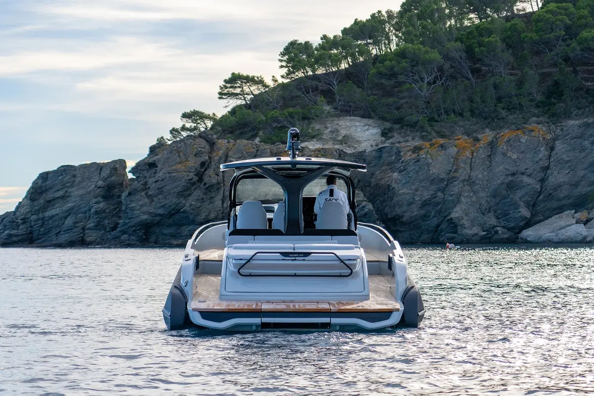 Sacs 47, main deck — Sardinia Yacht Hire, Sardinia. Fast, open-deck runs into the Maddalena's coves