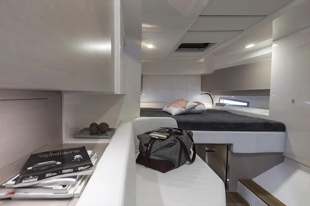 Sacs 47, salon — Sardinia Yacht Hire, Sardinia. Fast, open-deck runs into the Maddalena's coves