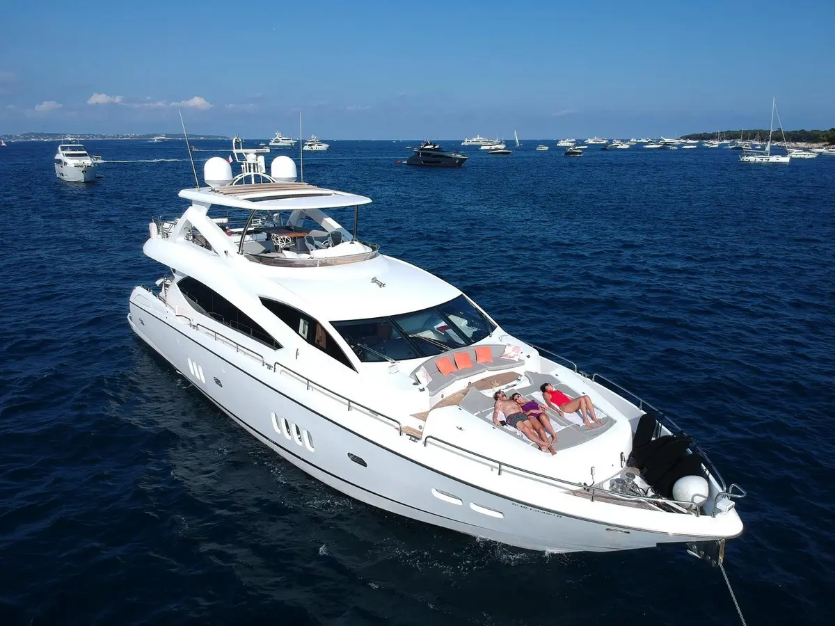 Sunseeker 88, exterior — Sardinia Yacht Hire, Sardinia. Twenty-seven metres built for multi-day coastal running